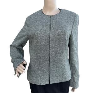 Vintage Casual Corner Annex Heather Gray Long Sleeve Padded Tweed Blazer 10